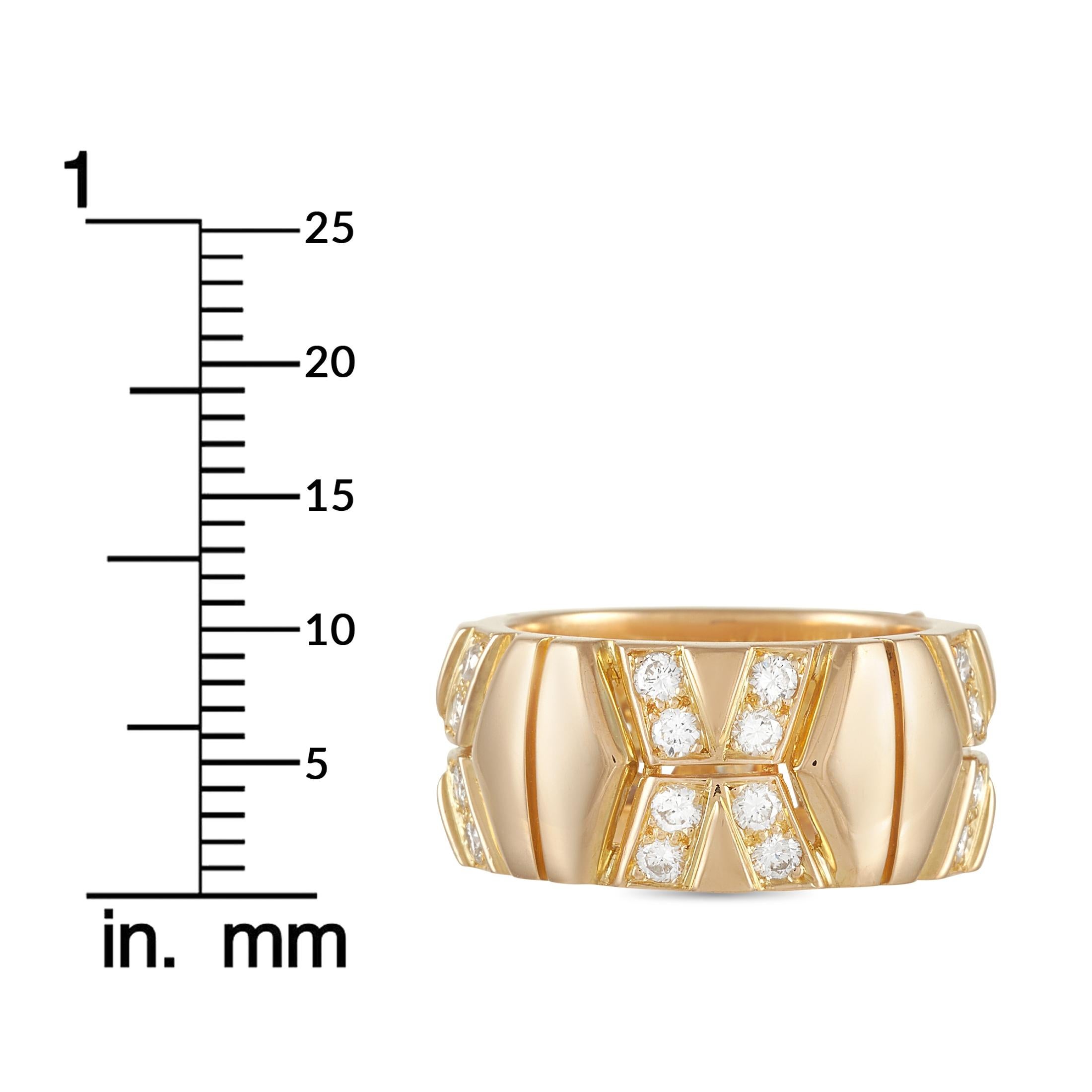 Cartier 18K Yellow Gold 1.00 ct Diamond Band Ring 1