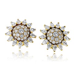 Pendientes Racimo de Diamantes Cartier de Oro Amarillo de 18 quilates de 10,00 ctw