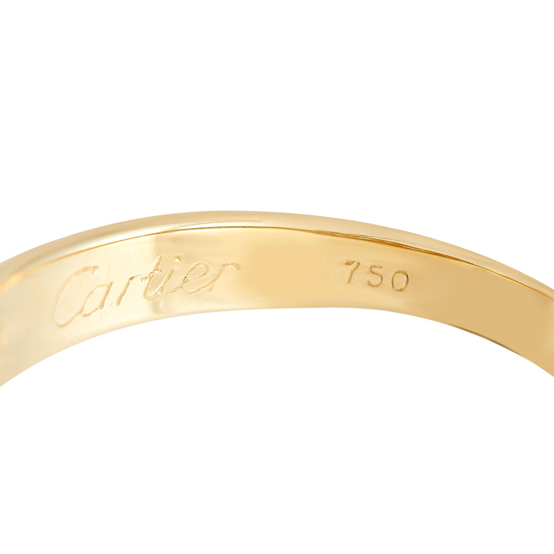 Cartier Verlobungsring, 18 Karat Gelbgold 1,0 Karat Diamant Marquise Pave im Zustand „Hervorragend“ in Southampton, PA