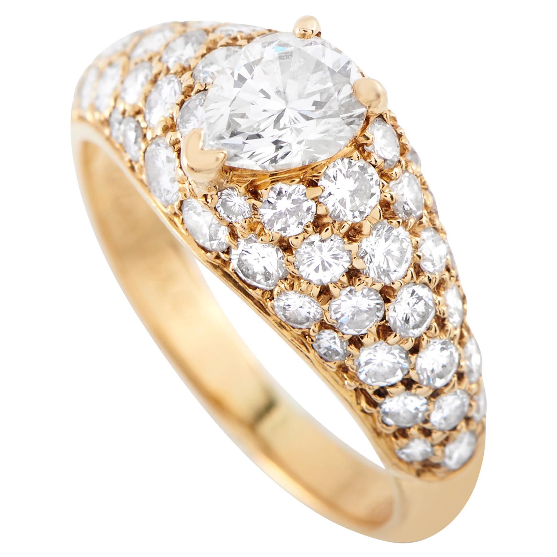 Cartier Verlobungsring aus 18 Karat Gelbgold mit 1,25 Karat Diamant