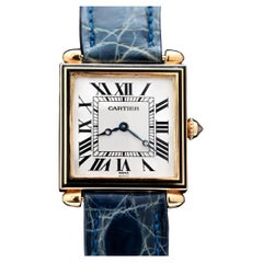 Cartier 18K Oro Amarillo 1630 Cuarzo Tank Obus, Años 90