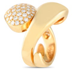 Cartier 18k Yellow Gold 1.75 Carat Diamond Yin-Yang Crossover Ring