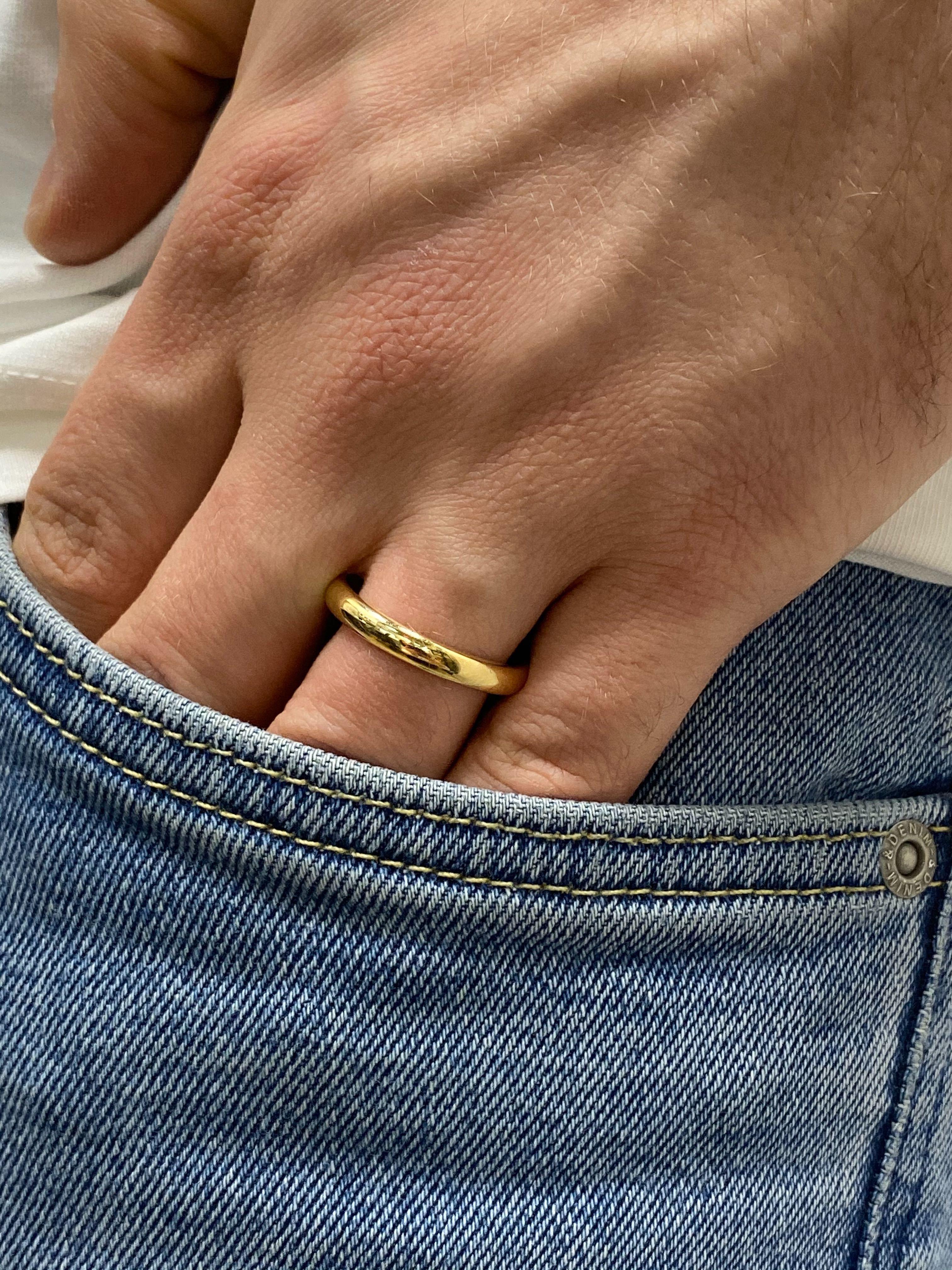 Cartier gold wedding band mens discount
