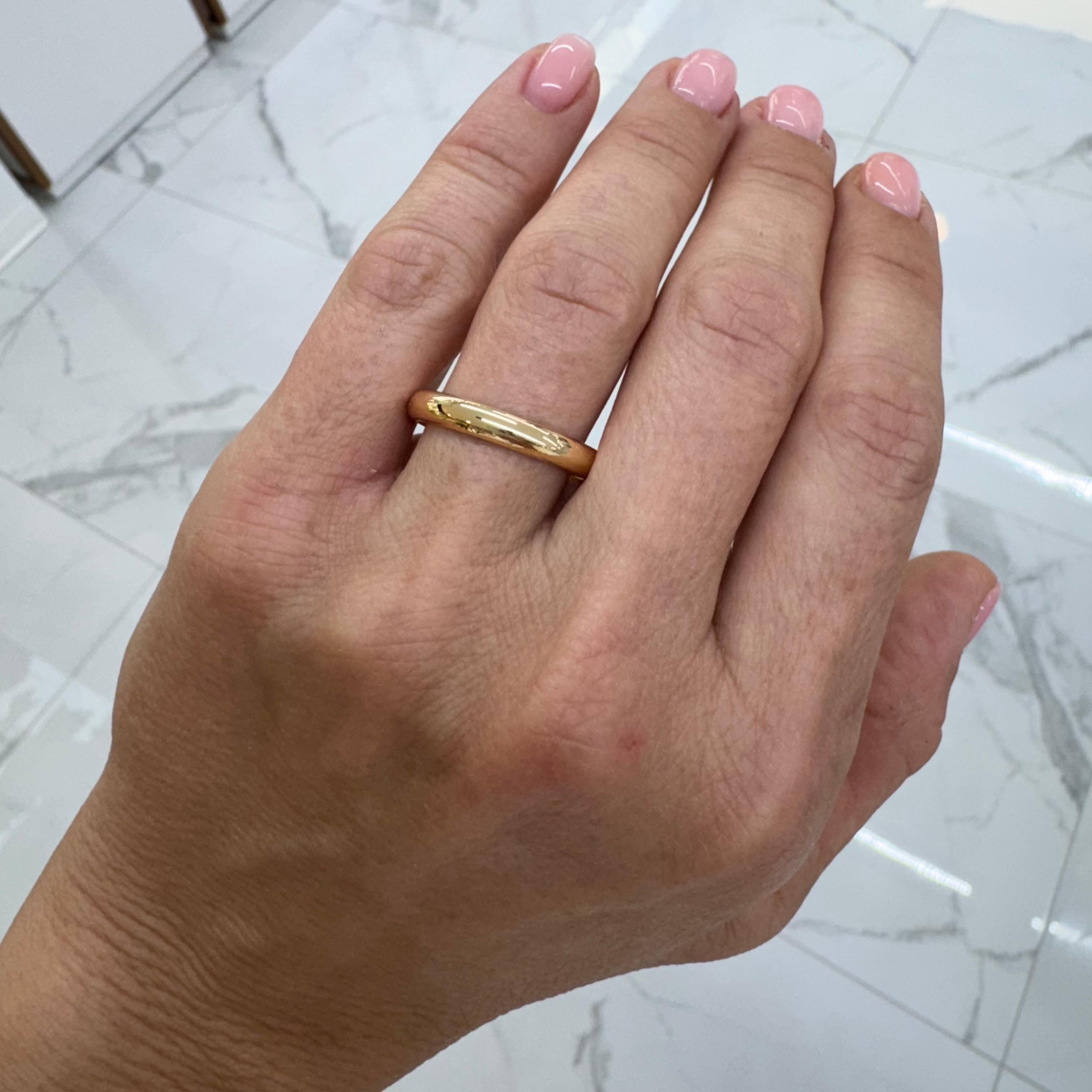 Cartier 18 Karat Gelbgold 1895 Ehering für Damen oder Herren