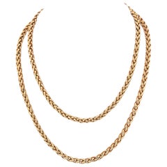 Cartier 18k Yellow Gold French Link Chain Necklace