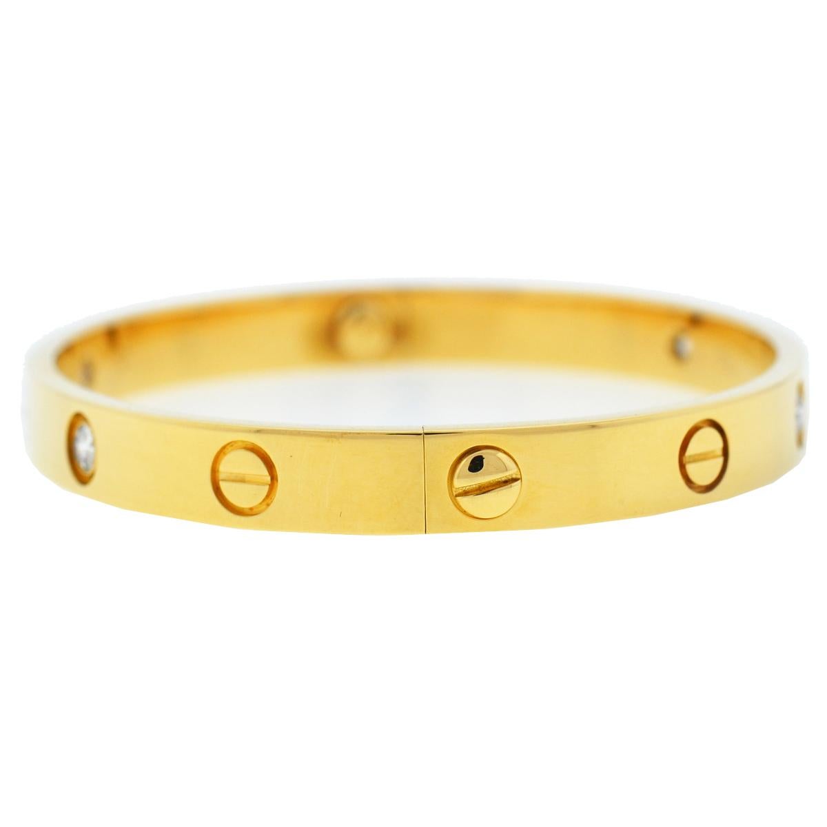 Company-Cartier
GUARANTEED 100% AUTHENTIC
Style-Cartier 4 Diamonds LOVE Bracelet Size 17 OLD STYLE
Metal-18k Yellow Gold
Size -17
Includes-Bracelet ONLY
DOES NOT INCLUDE - CERTIFICATE , SCREWDRIVER OR BOX
SKU-9345-3REEE