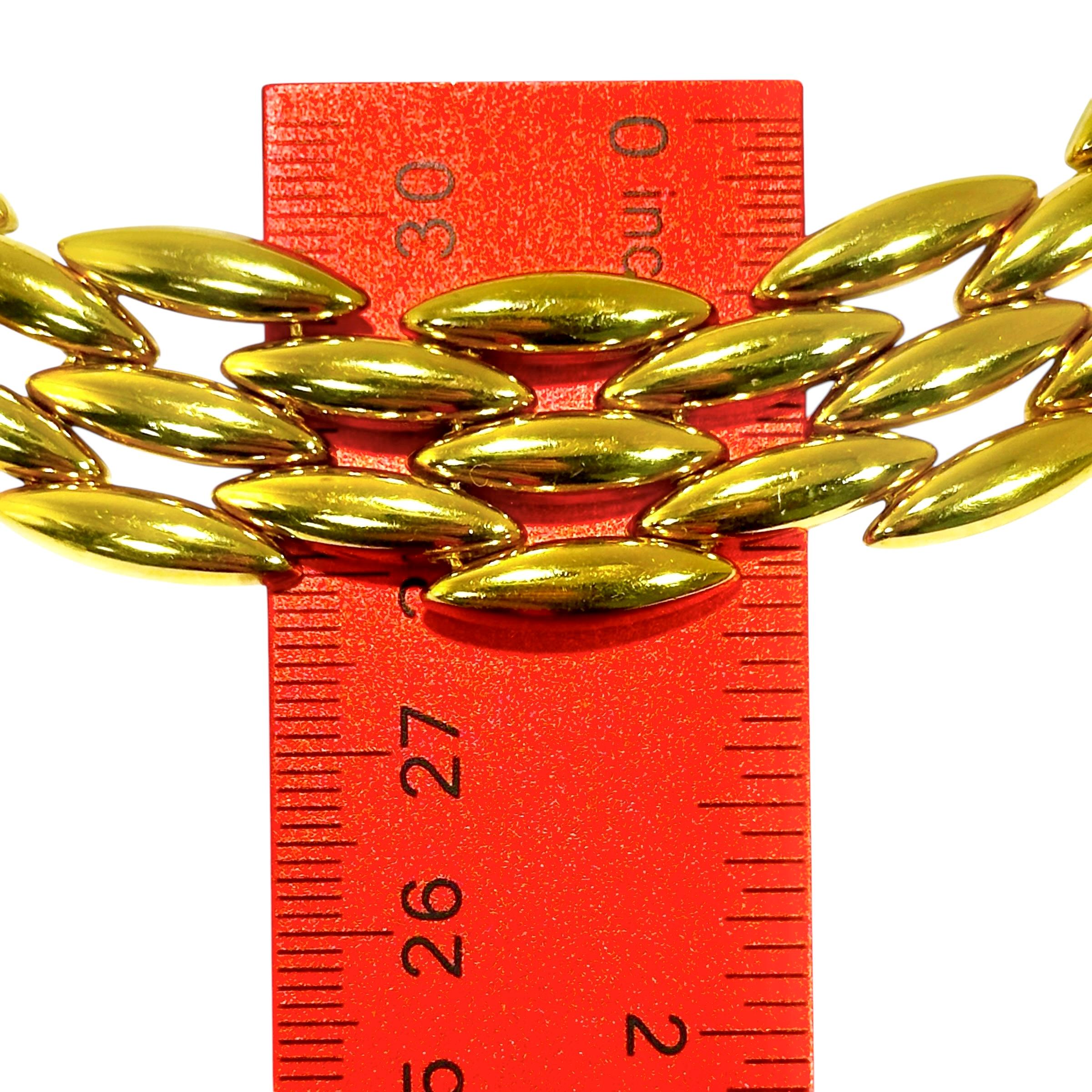 Collier ras du cou en or jaune 18K 