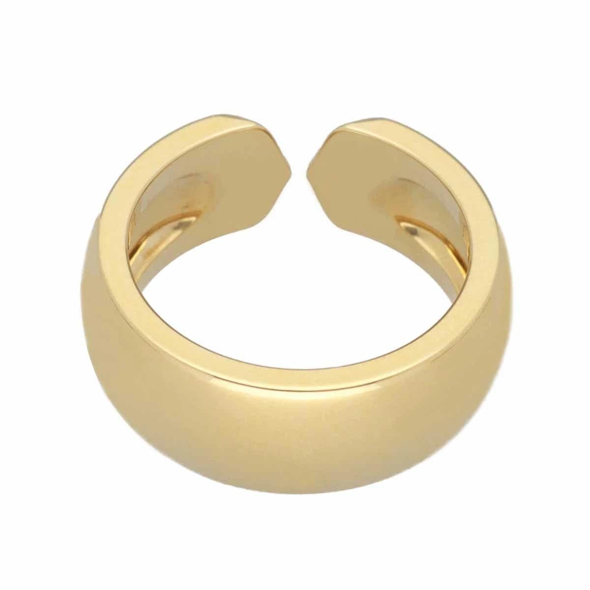 Cartier 18K Yellow Gold Absolute Double C Ring US 4 1/4 In Good Condition For Sale In Tokyo, JP