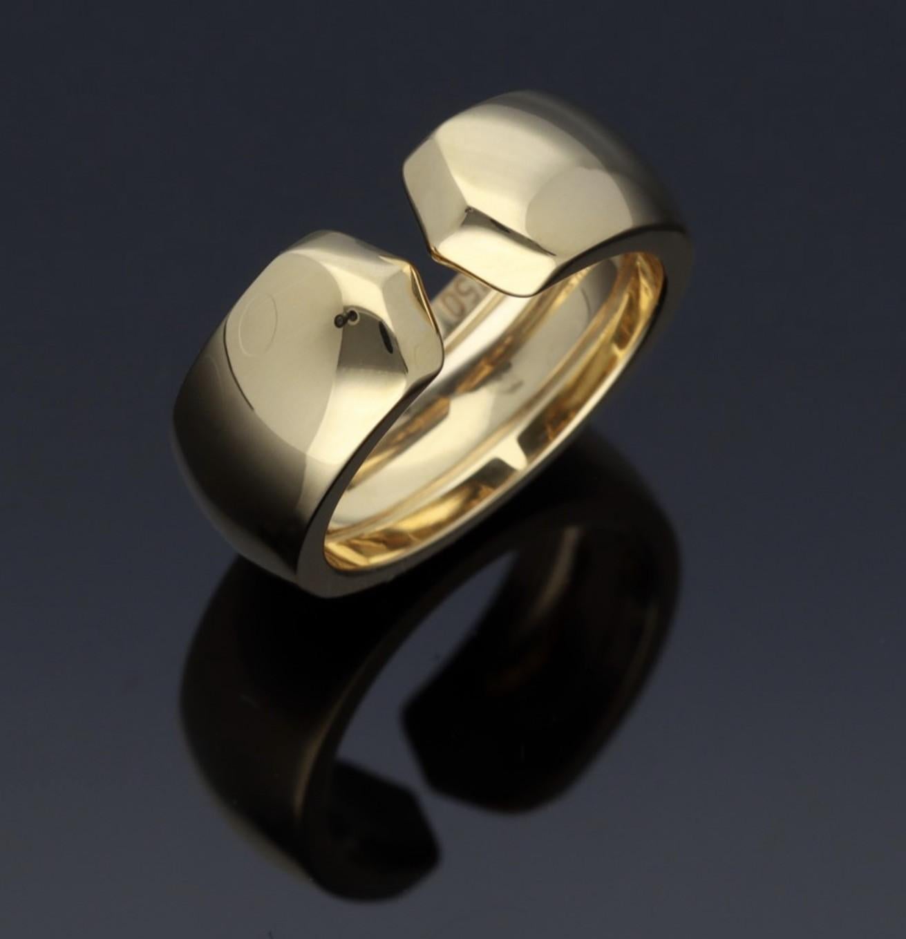 Cartier Bague Absolute Double C en or jaune 18 carats US 4 1/4 en vente 5