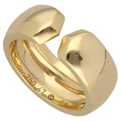 Cartier 18K Yellow Gold Absolute Double C Ring US 4 1/4