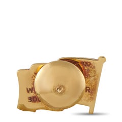 Cartier 18K Yellow Gold American Flag Tie Pin #5106