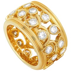 Cartier, bague de mariage en or jaune 18 carats et diamants de 2,00 carats