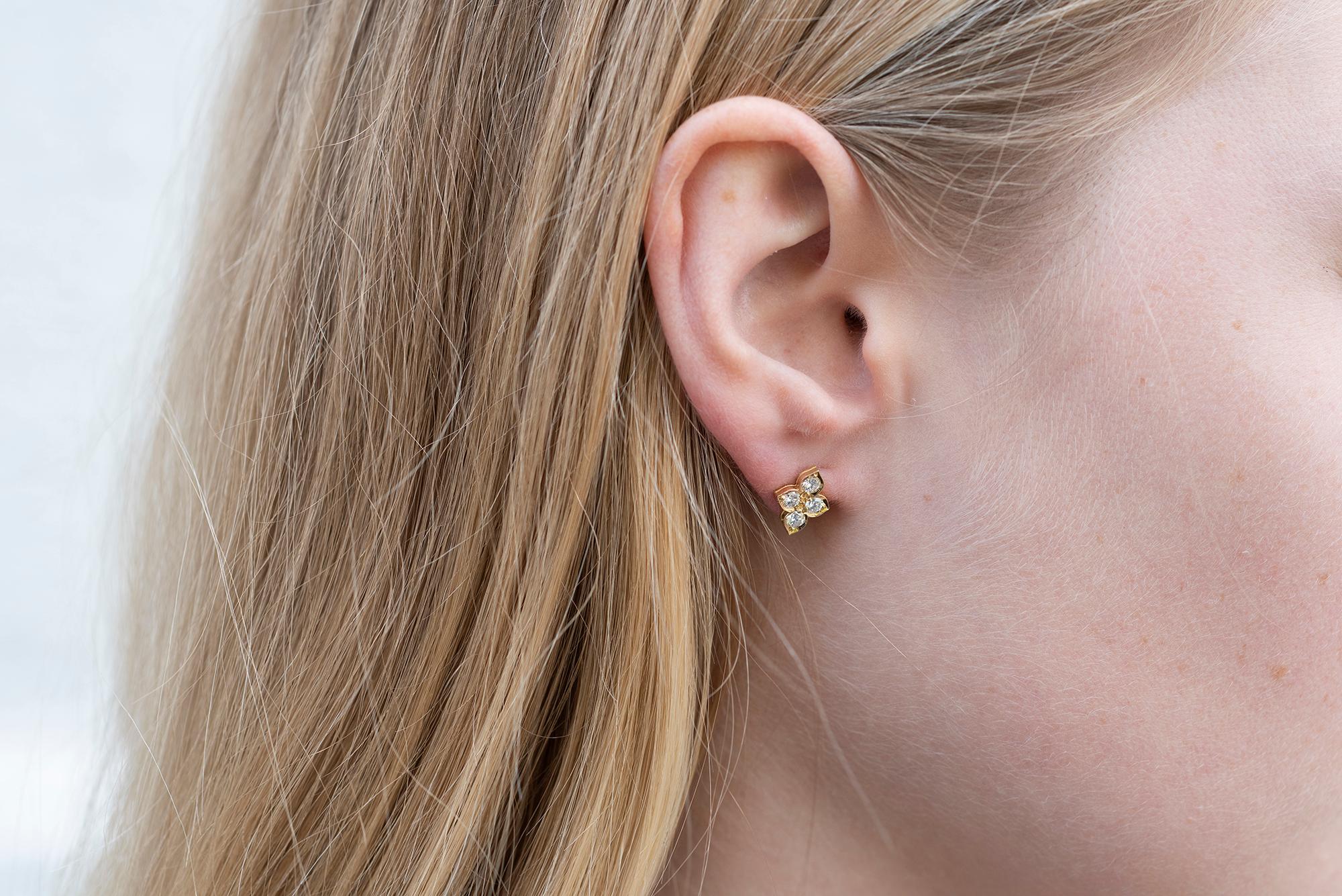 cartier flower earrings