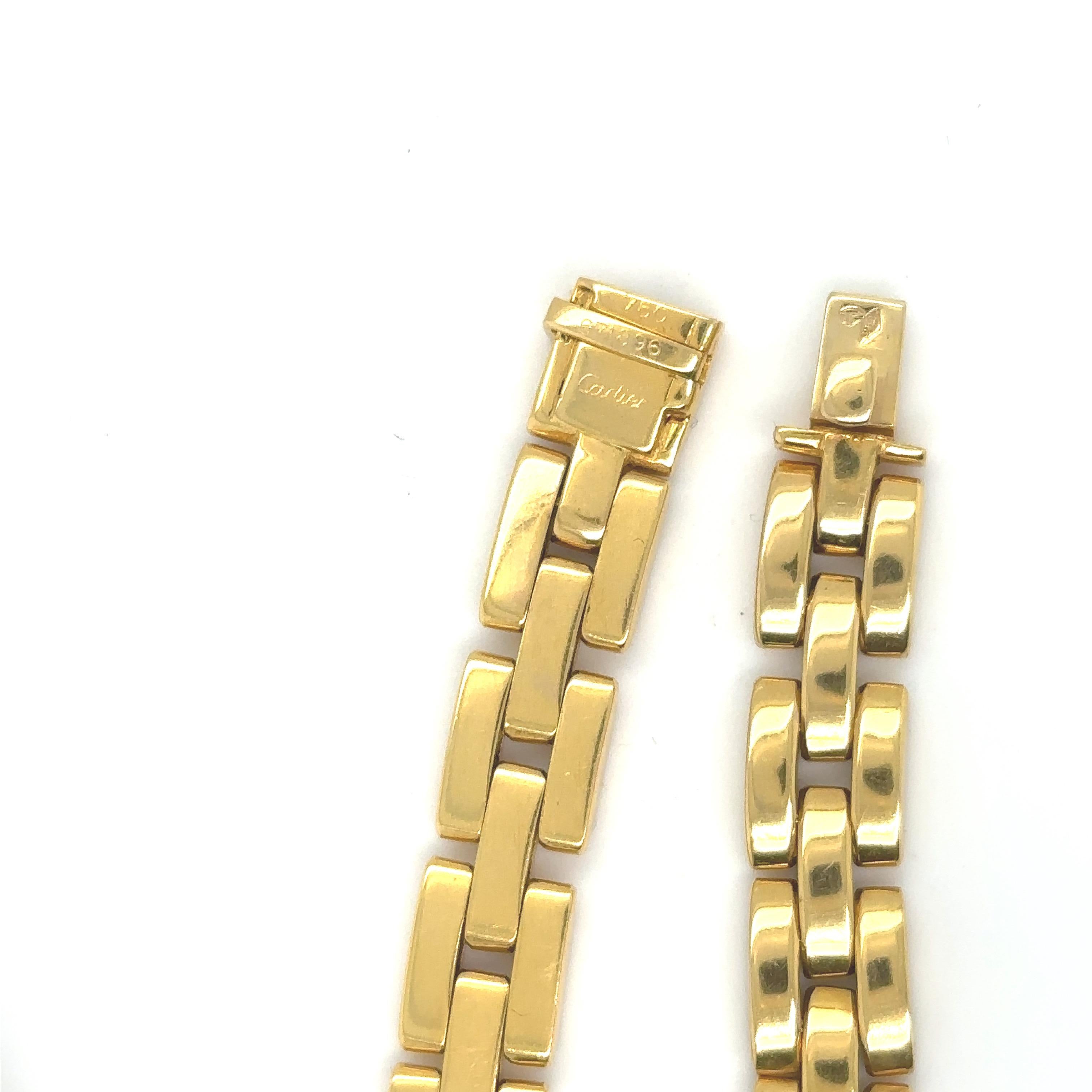 Round Cut Cartier, 18k Yellow Gold and Diamond 'Maillon Panthère' Necklace For Sale