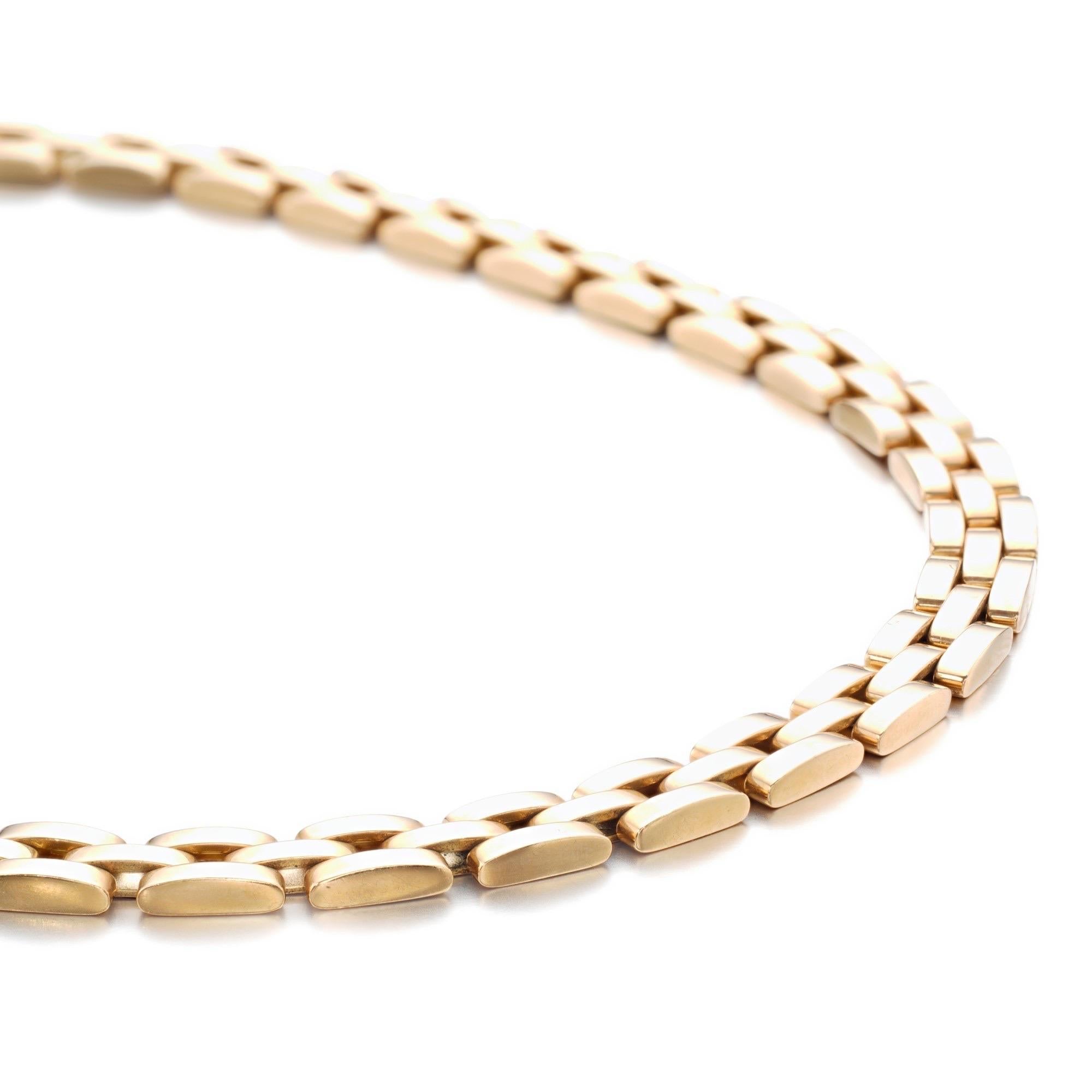Women's Cartier, 18k Yellow Gold and Diamond 'Maillon Panthère' Necklace For Sale