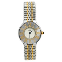 Cartier 18K Yellow Gold and Stainless Must De Cartier 21 en's Wristwatch 28 mm