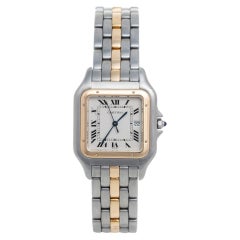 Cartier 18K Yellow Gold and Stainless Panthere 187957 Women's Wristwatch 29 MM
