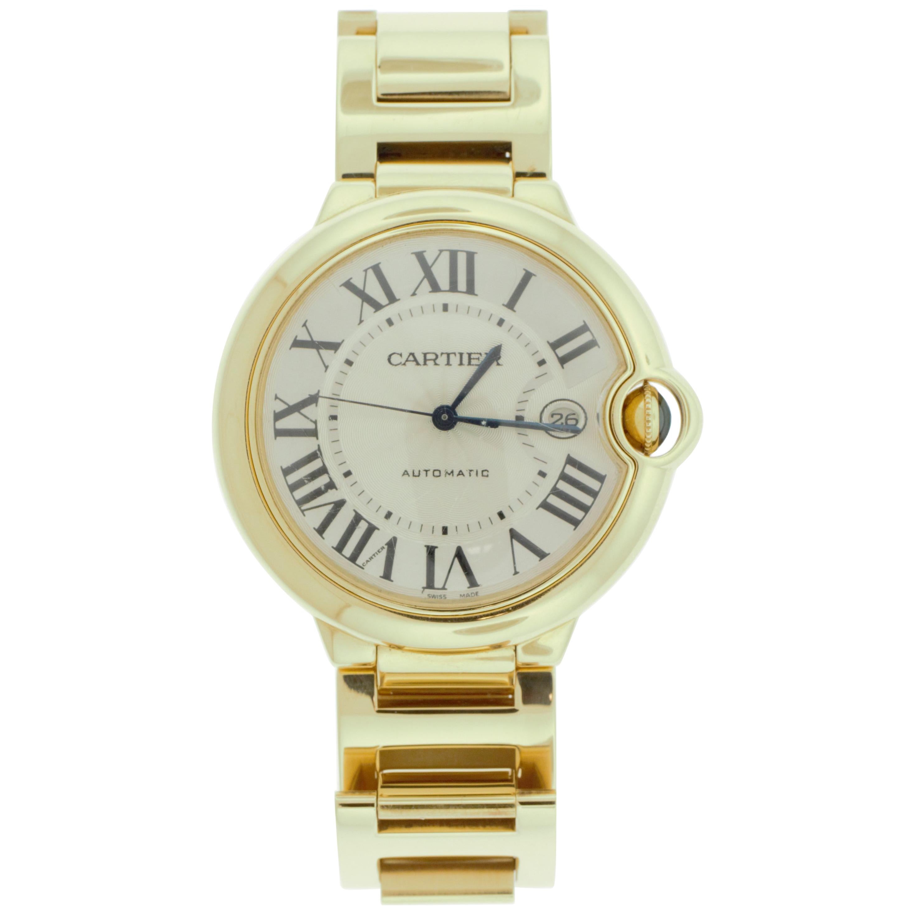 Cartier 18 Karat Yellow Gold Ballon Bleu Watch