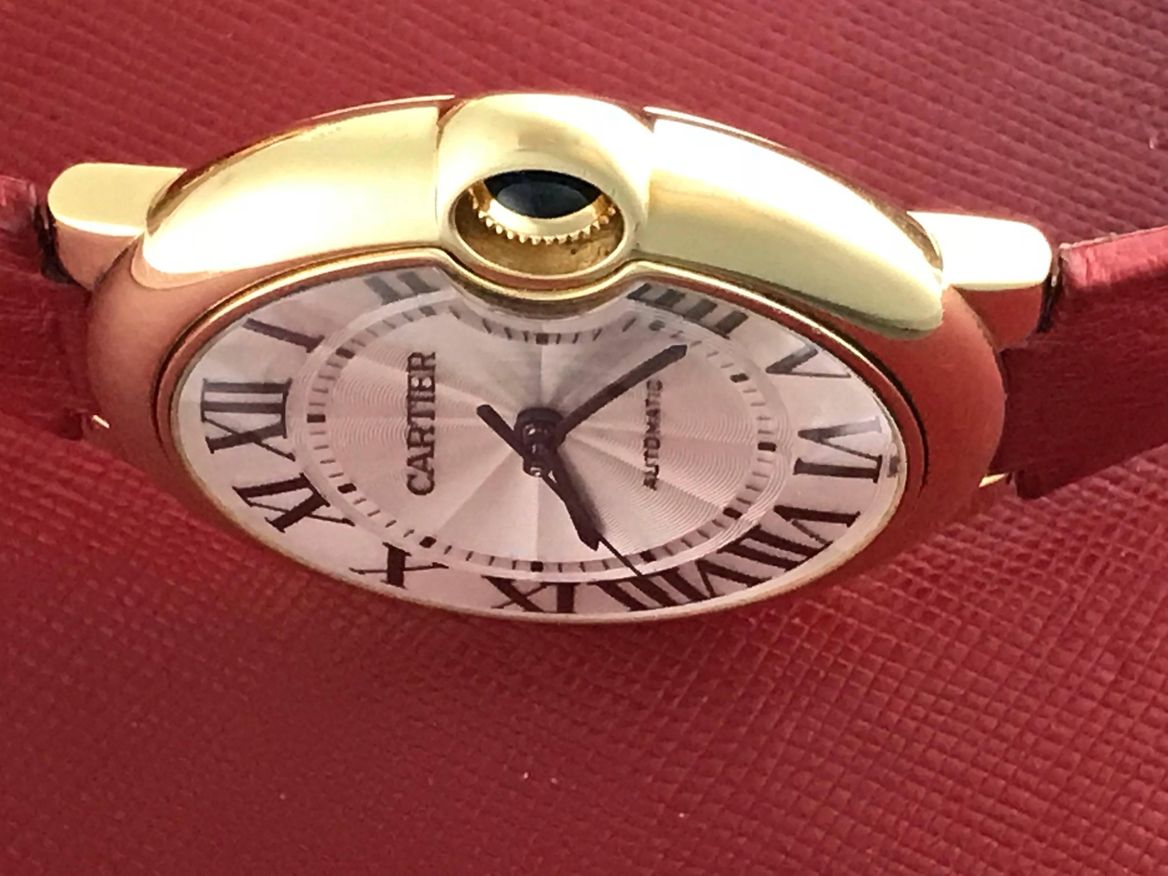 Cartier 18k Yellow Gold Ballon Bleu Automatic Wrist Watch Ref W6900551 In New Condition In Dallas, TX