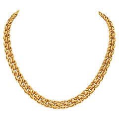 Cartier 18 Karat Gelbgold Byzantinische 16 Zoll Vintage Kette Halskette