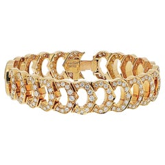 Pulsera Cartier Oro Amarillo 18K Motivo C 9,30ctw Diamantes