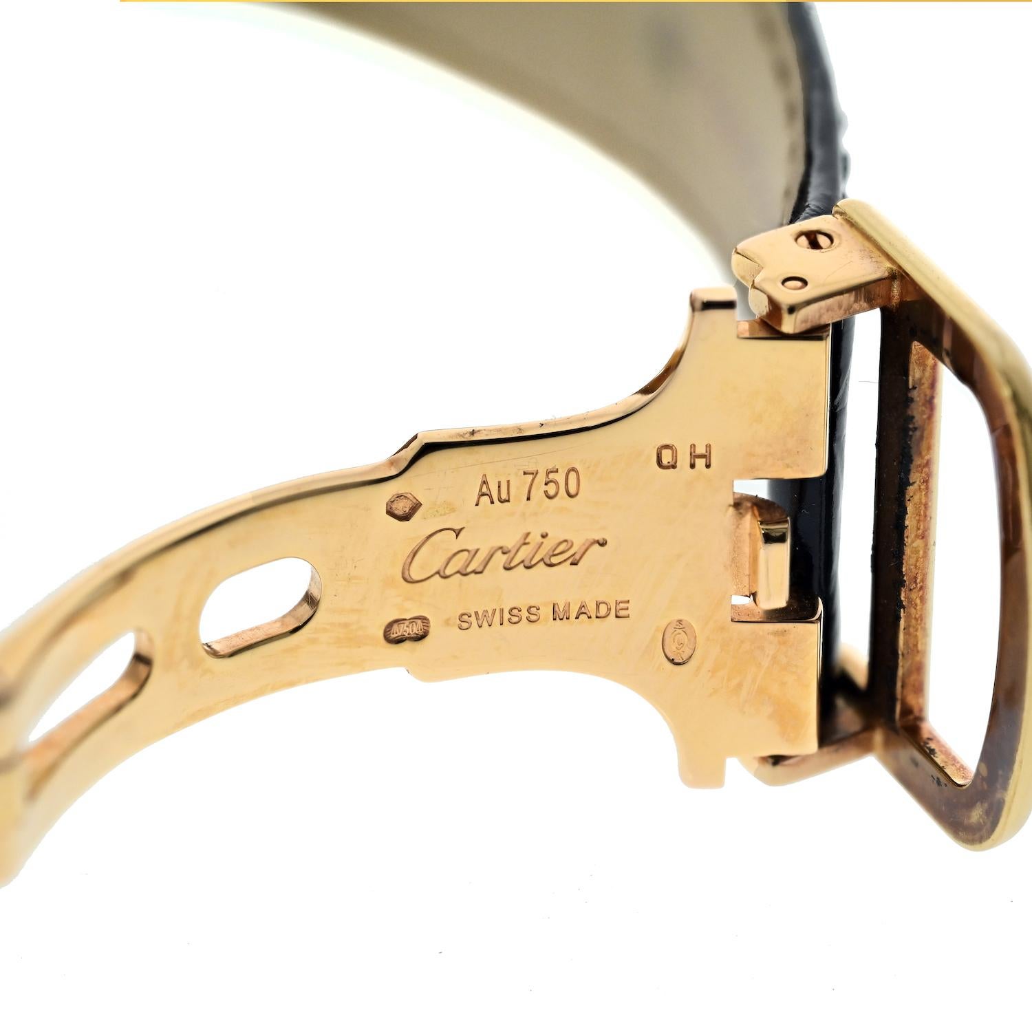 Modern Cartier 18K Yellow Gold Captive 35mm Round Diamond Dial Ladies Watch