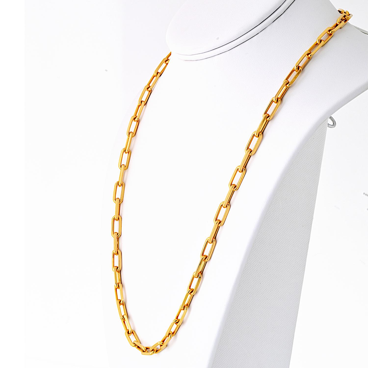 Modern Cartier 18K Yellow Gold Chain 18 Inches Necklace