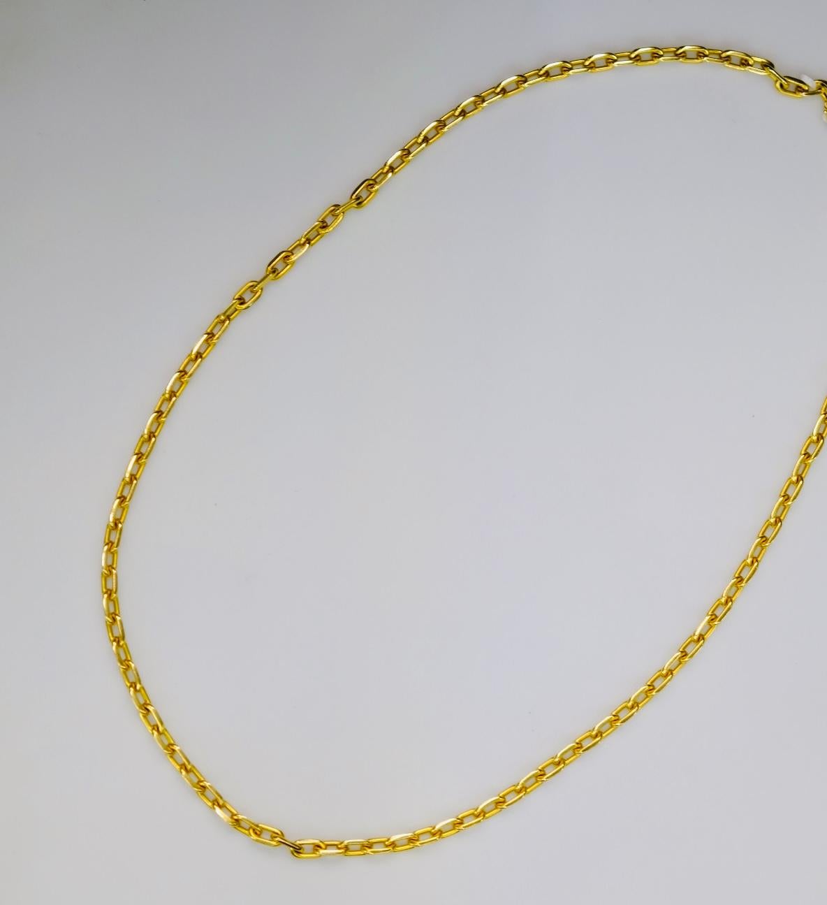 Women's Cartier 18K Yellow Gold Chain 27.5 Inches Necklace For Sale