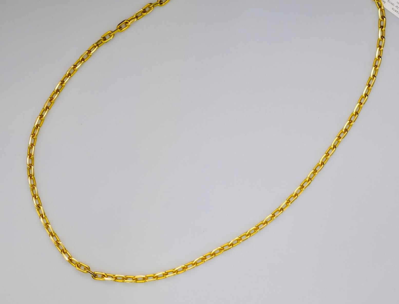 Cartier 18K Yellow Gold Chain 27.5 Inches Necklace For Sale 1