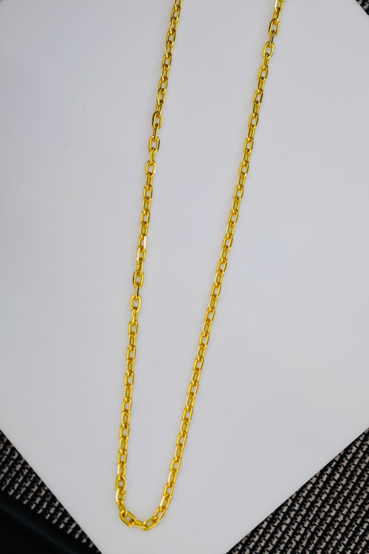 Cartier 18K Yellow Gold Chain 27.5 Inches Necklace For Sale 2