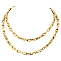 Collier en or jaune 18 carats avec chaîne de 27,5 pouces