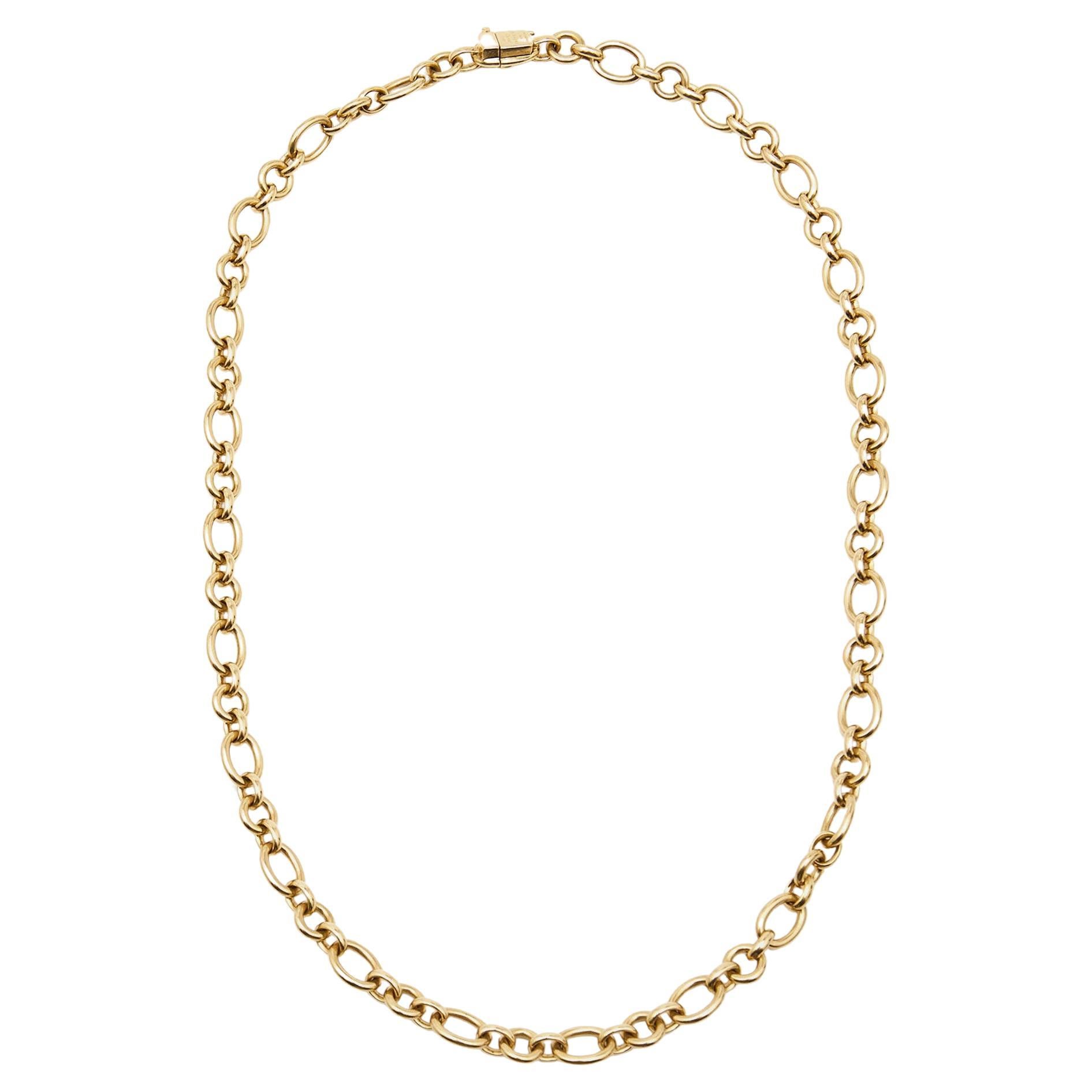 Cartier 18k Yellow Gold Chain Necklace For Sale at 1stDibs
