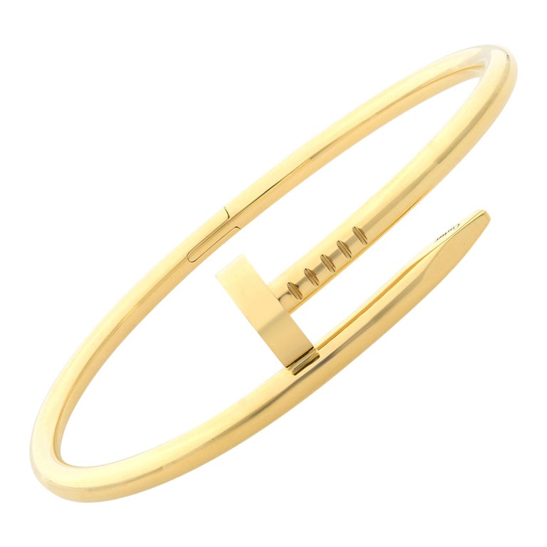 Cartier 18K Yellow Gold Classic Juste un Clou Bracelet For Sale at 1stDibs