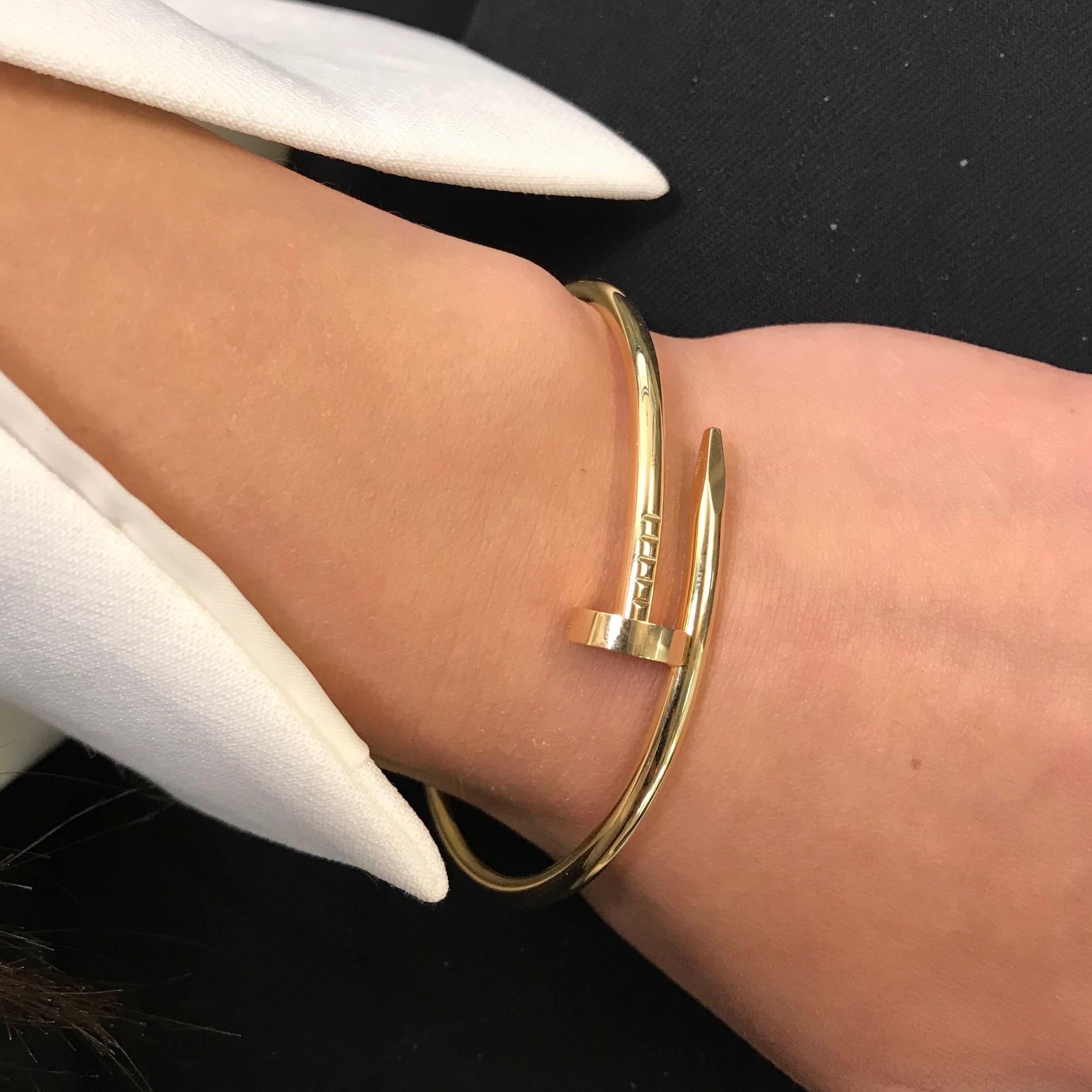 cartier 18k yellow gold juste un clou bracelet 18