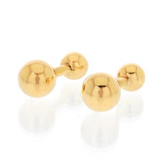 Cartier 18K Yellow Gold Classic Mens Cuff Links