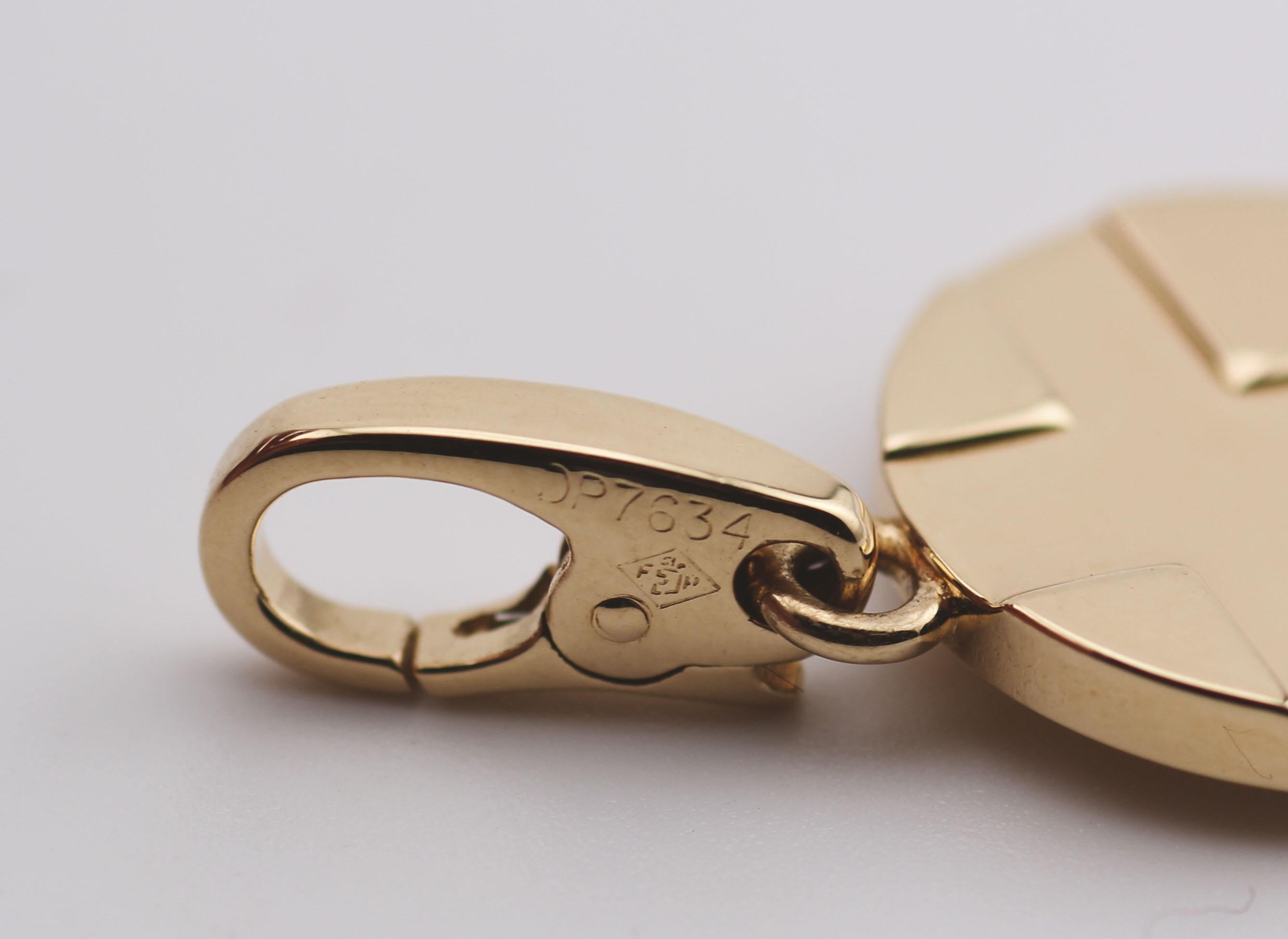 Cartier 18K Yellow Gold Cross Charm Pendant 3