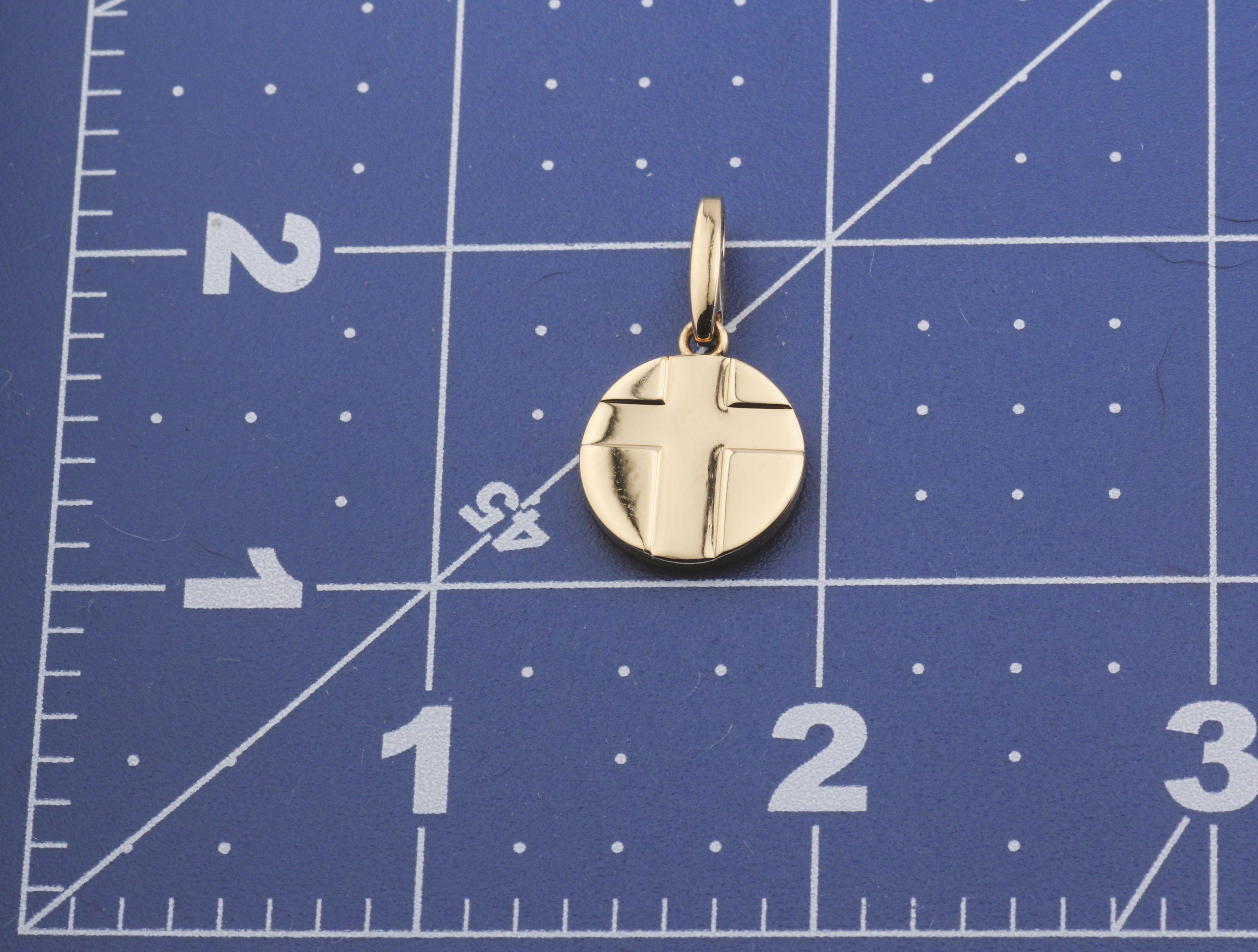 Cartier 18K Yellow Gold Cross Charm Pendant 4
