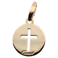 Cartier 18K Yellow Gold Cross Charm Pendant
