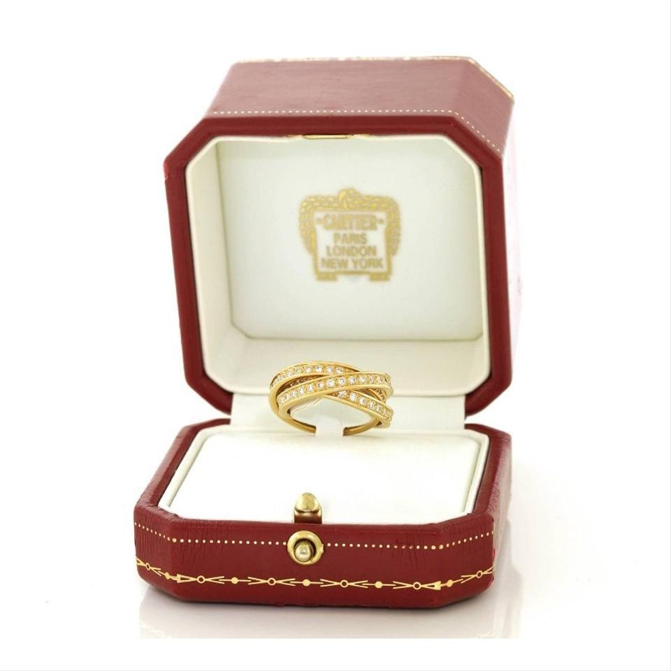Cartier 18 Karat Yellow Gold Diamond 1.55 Carat Trinity Ring 4