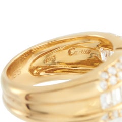 Cartier 18K Yellow Gold Diamond and Pearl Cocktail Ring