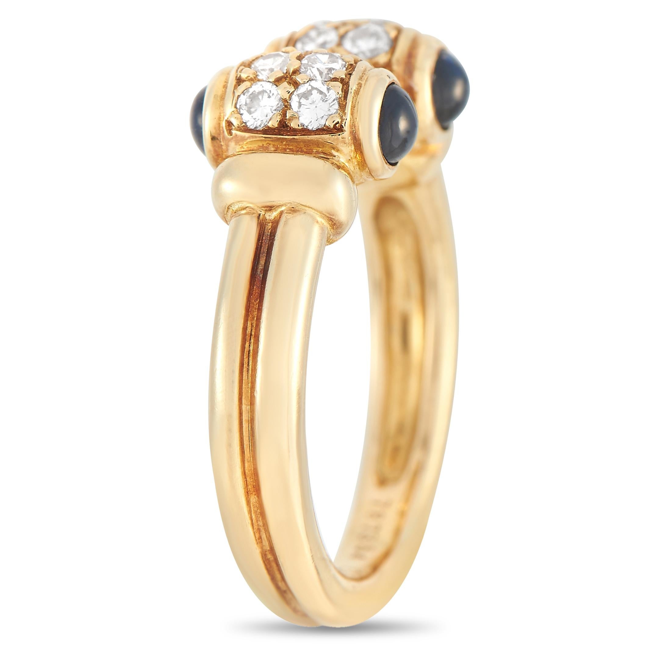 Werten Sie Ihre Schmucksammlung mit diesem atemberaubenden Ring von Cartier auf. Die außergewöhnlich elegante Fassung aus 18 Karat Gelbgold verfügt über ein 3 mm breites Band, eine Höhe von 5 mm und einen auffälligen negativen Raum in der Mitte.