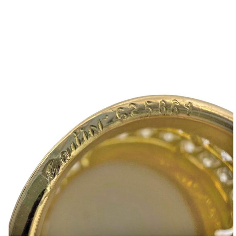 Modern Cartier 18k Yellow Gold Diamond Band Ring