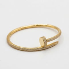 Cartier 18K Yellow Gold Diamond Bangle Bracelet, 2.2 Carats