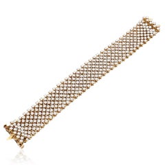CARTIER Pulsera de diamantes de oro amarillo de 18 quilates