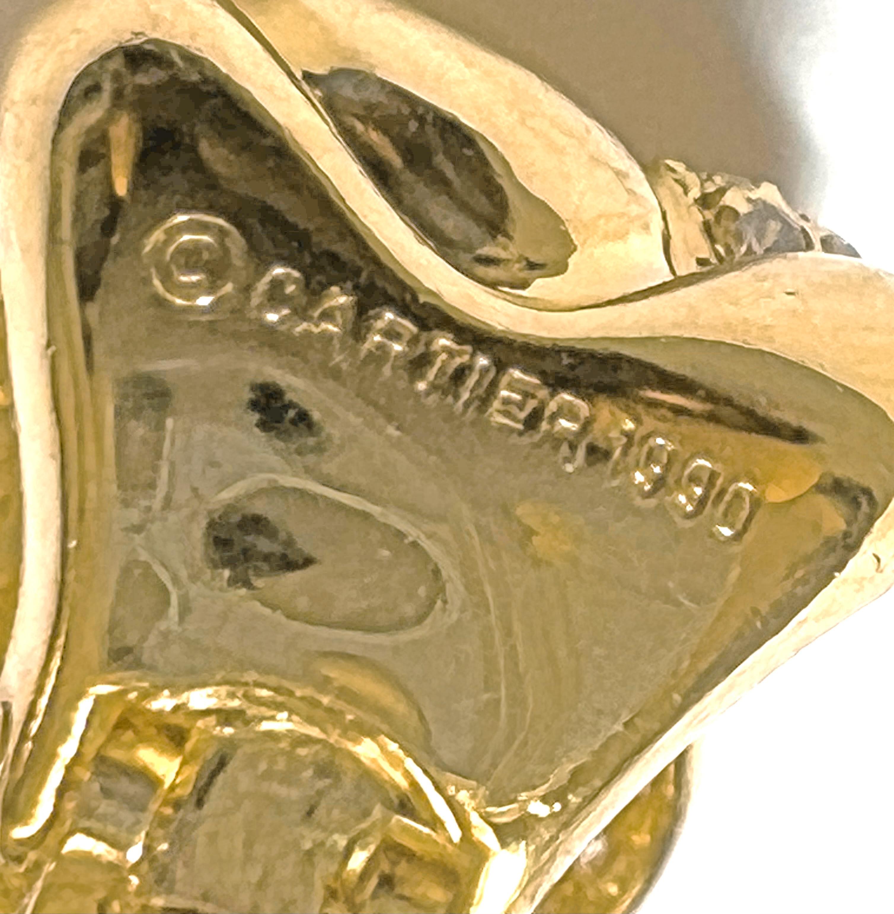 Cartier 18 Karat Gelbgold Diamant-Armband-Ohrclips Damen