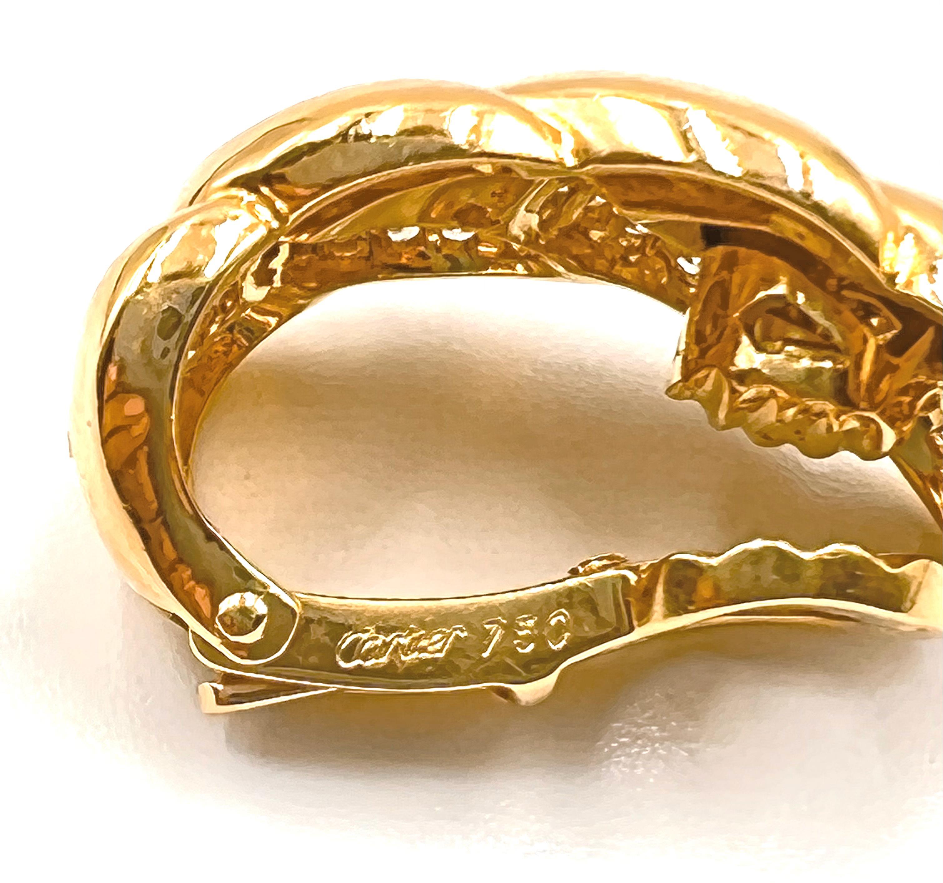 Cartier 18 Karat Gelbgold Diamant-Armband-Ohrclips 1