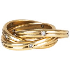 CARTIER Or jaune 18k & Diamant Bague CONSTELLATION TRINITÉ Taille 52