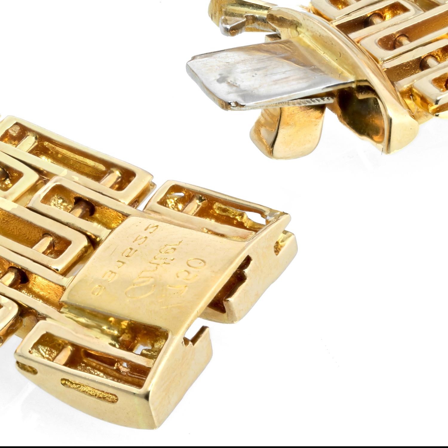 Cartier 18K Gelbgold Diamant Adler Horus Halsband Halskette 3