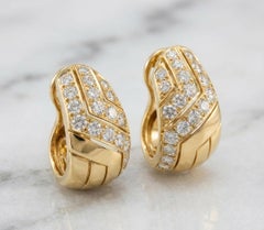 Orecchini di diamanti in oro giallo Cartier 18K, circa 3,00 carati