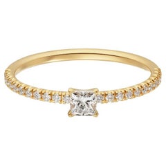 CARTIER 18k Gelbgold & Diamant Etincelle Verlobungsring mit Box & Papieren